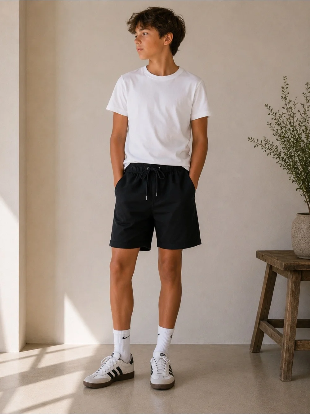 DKNY Boys’ Black Shorts - Size Large (14/16) - Brand New with Tags